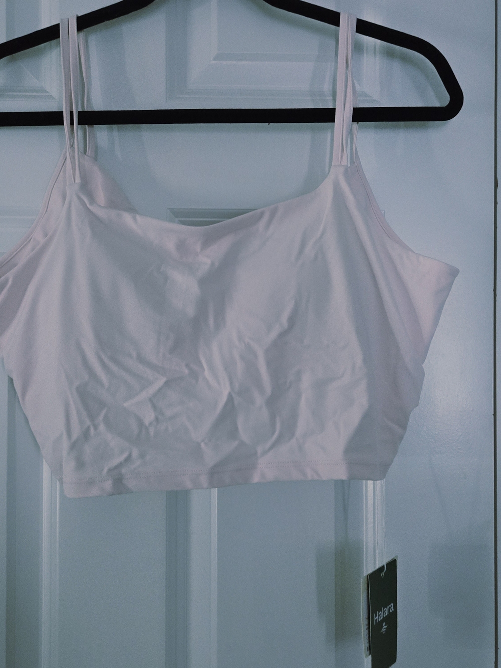 NWT HALARA XL Twist-Back Double-Strap Bralette in Light Pink - Picture 3 of 7